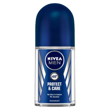 NIVEA Men Roll-On Deodorant, Cool Kick, 50ml & NIVEA Men Deodorant Roll On, Protect & Care, 50ml